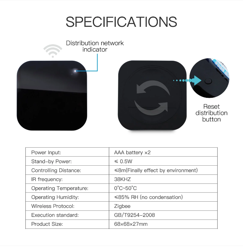 Smart IR Remote Control Universal Infrared Remote Controller for AC 