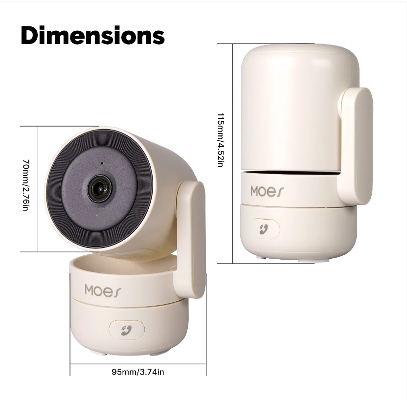 Tuya indoor security camera with night vision and motion detection