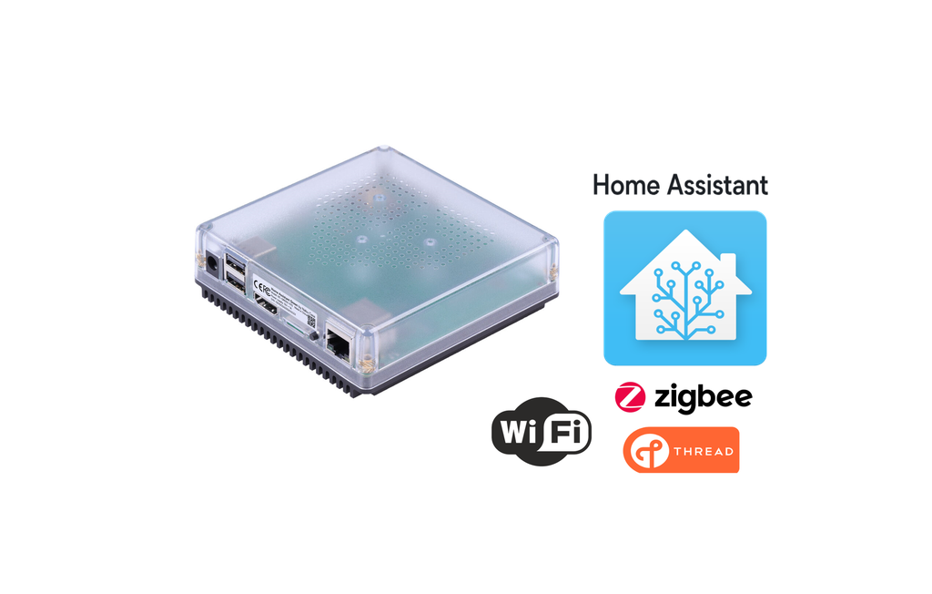 Smart home hub Home Assistant Green with Zigbee Antenna