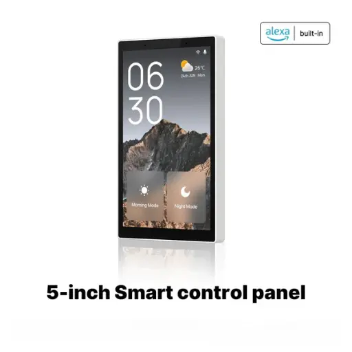 Smart Home 5-Inch Touchscreen Control In-wall Smart Panel with Alexa Built-in